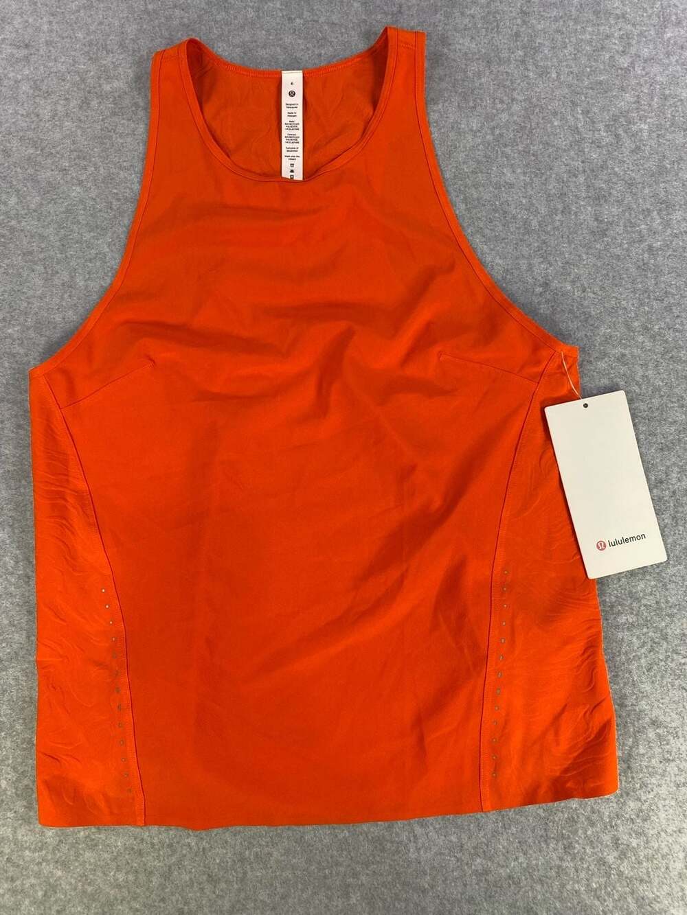 Lululemon Lightweight Stretch Run Tank *Airflow Solar Orange Size 6